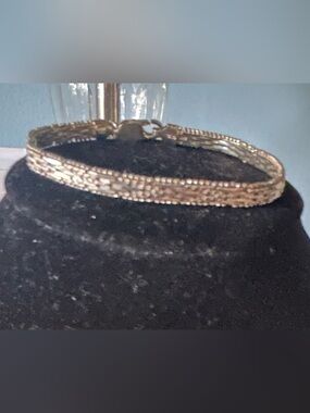 925 Sterling Silver Woven Bracelet Italy